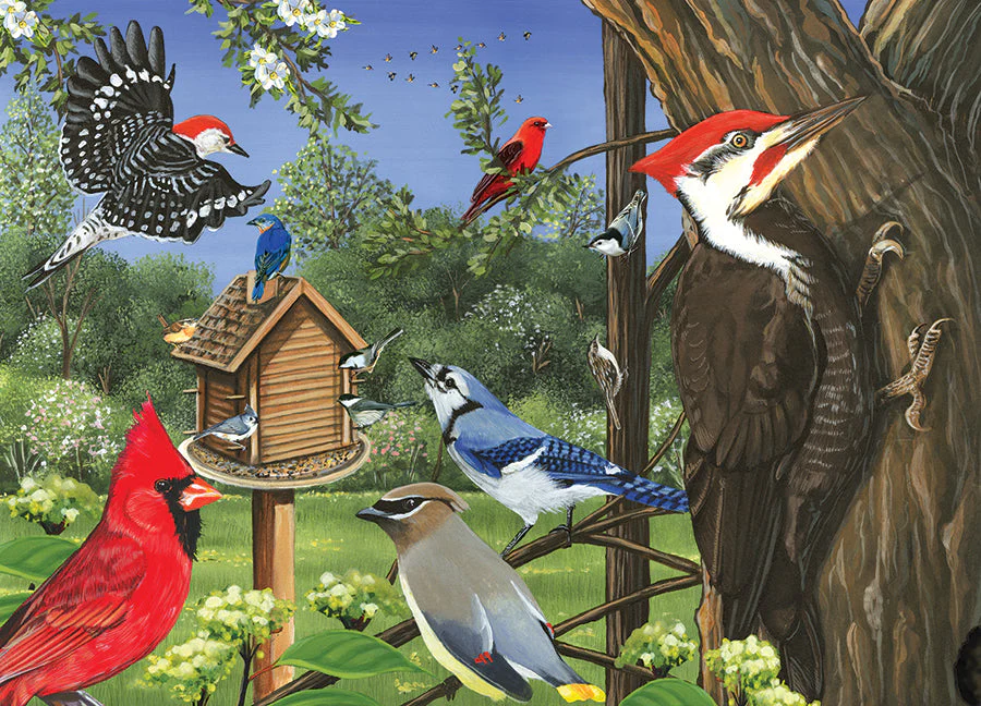 Around the Birdfeeder (tray) | 35 Piece Tray