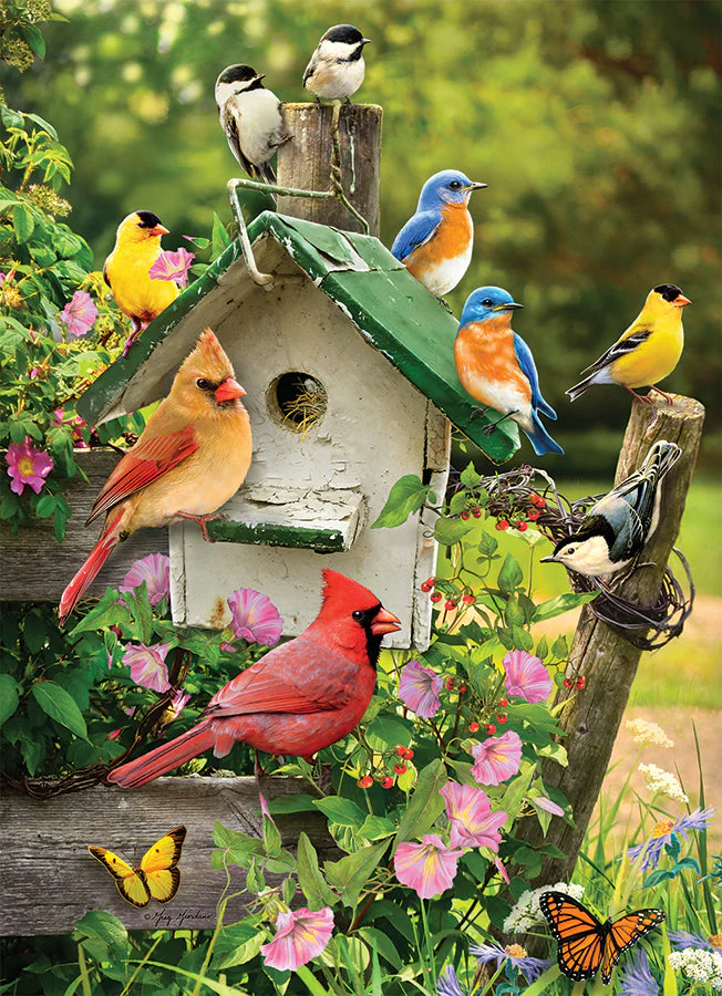 Singing Around the Birdhouse (tray) | 35 Piece Tray