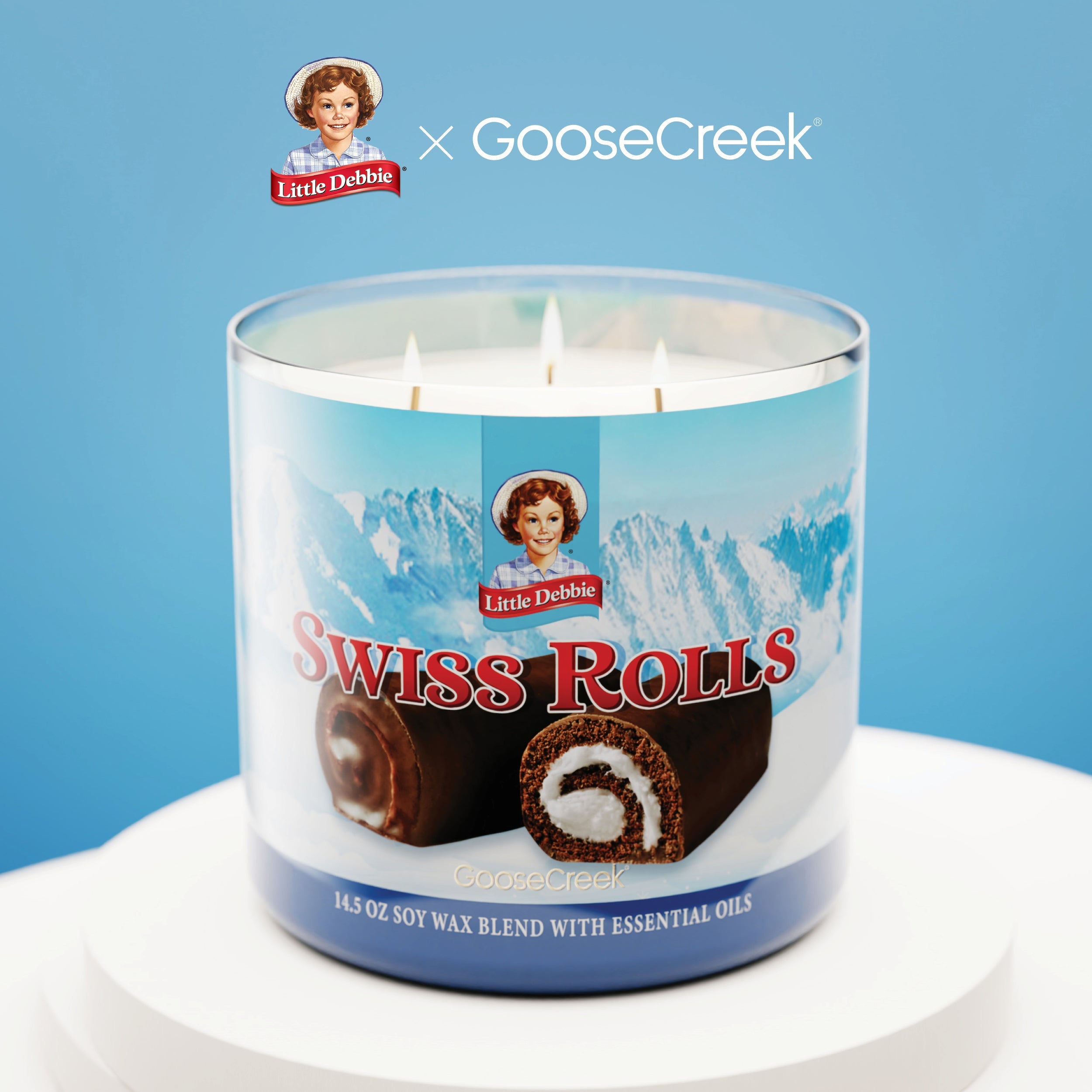 Swiss Rolls Little Debbie TM 3-Wick Candle