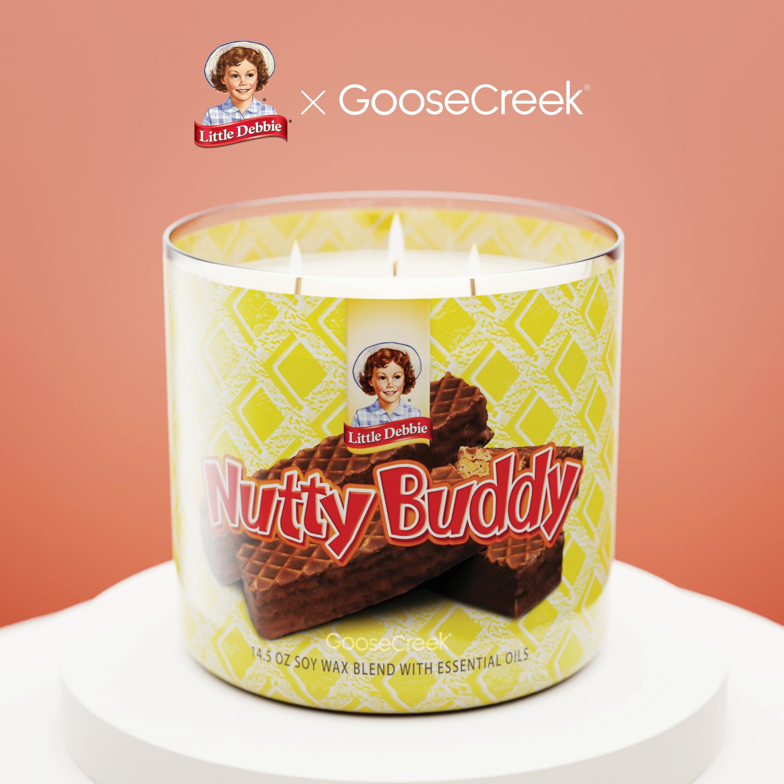 Nutty Buddy Little Debbie TM 3-Wick Candle