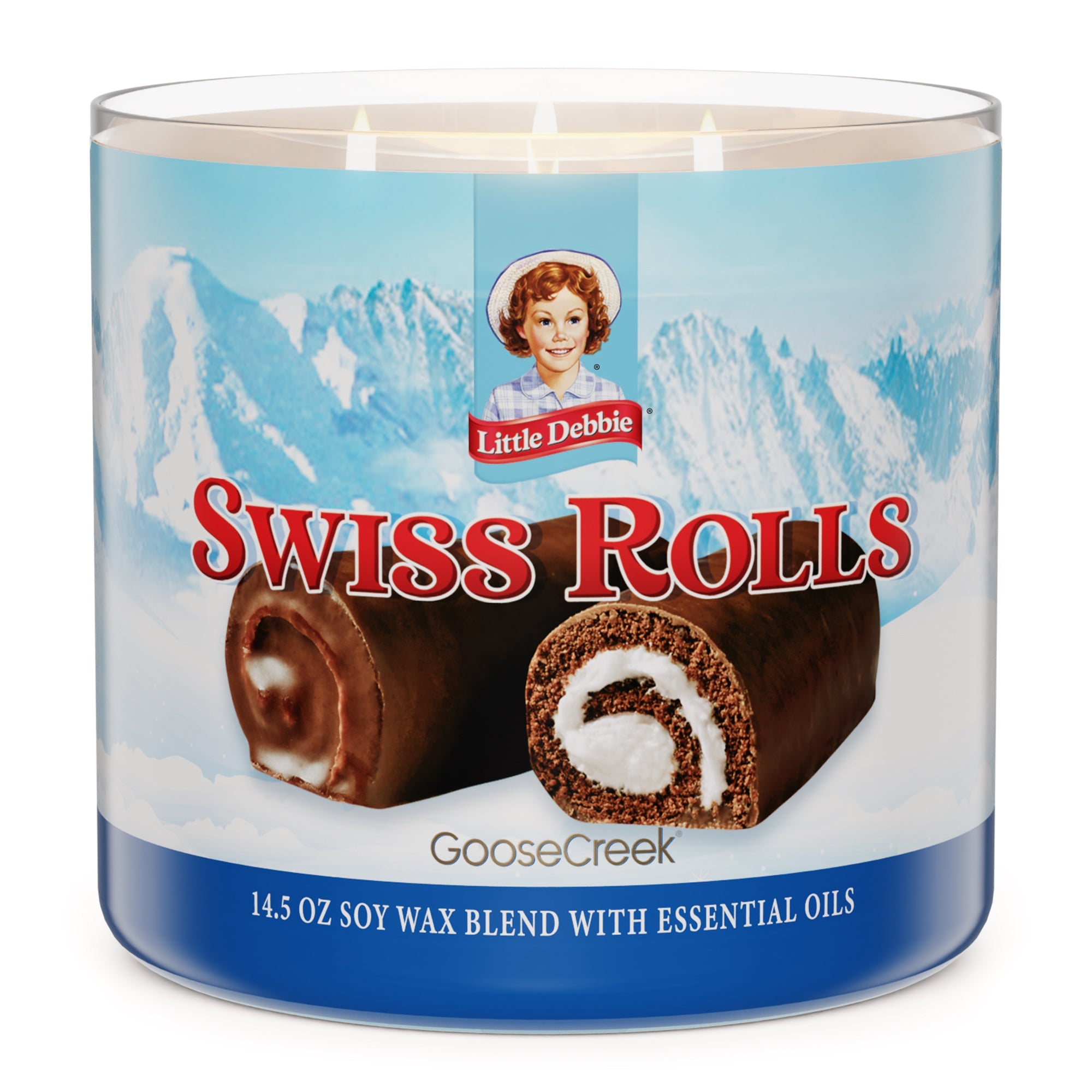 Swiss Rolls Little Debbie TM 3-Wick Candle