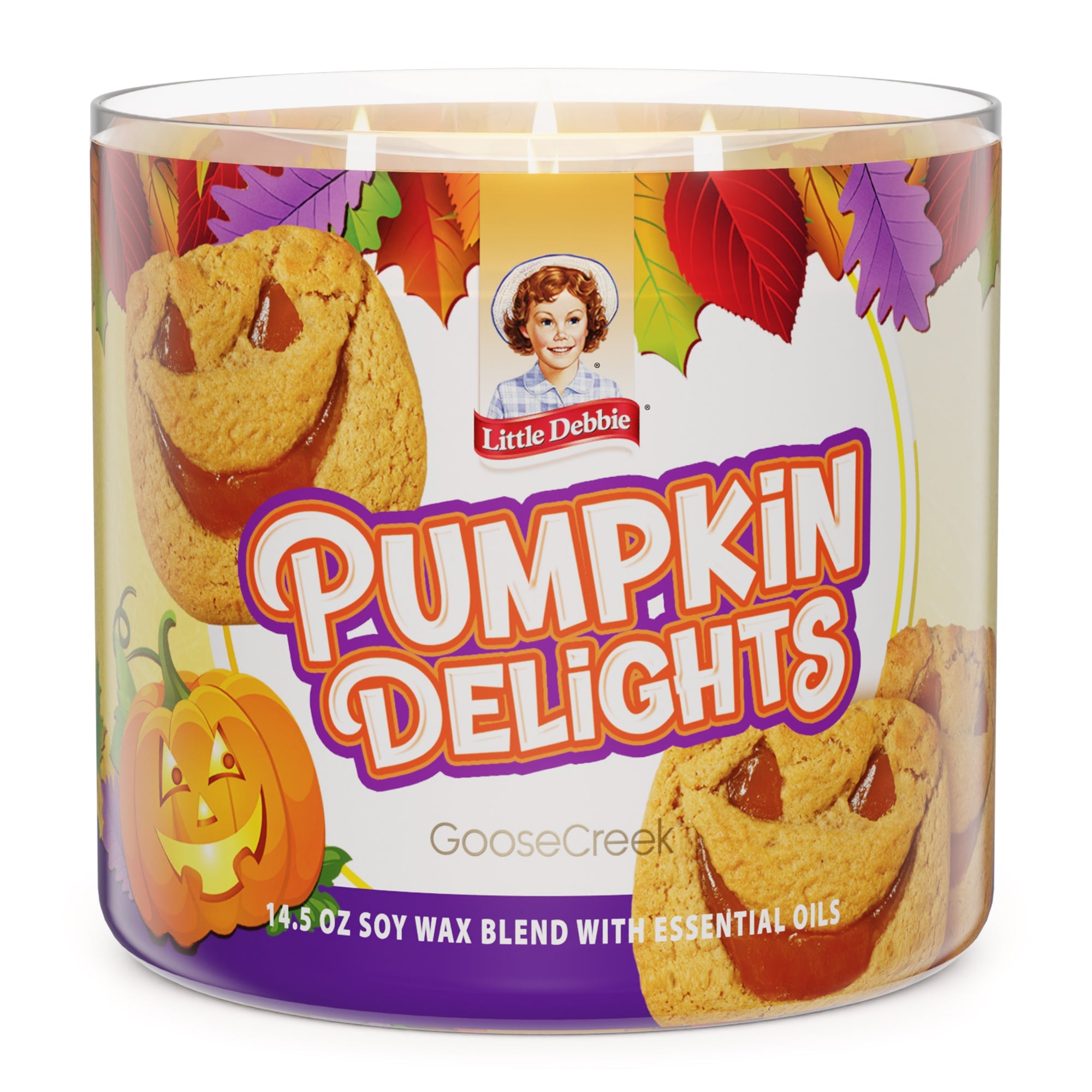 Pumpkin Delights Little Debbie TM 3-Wick Candle