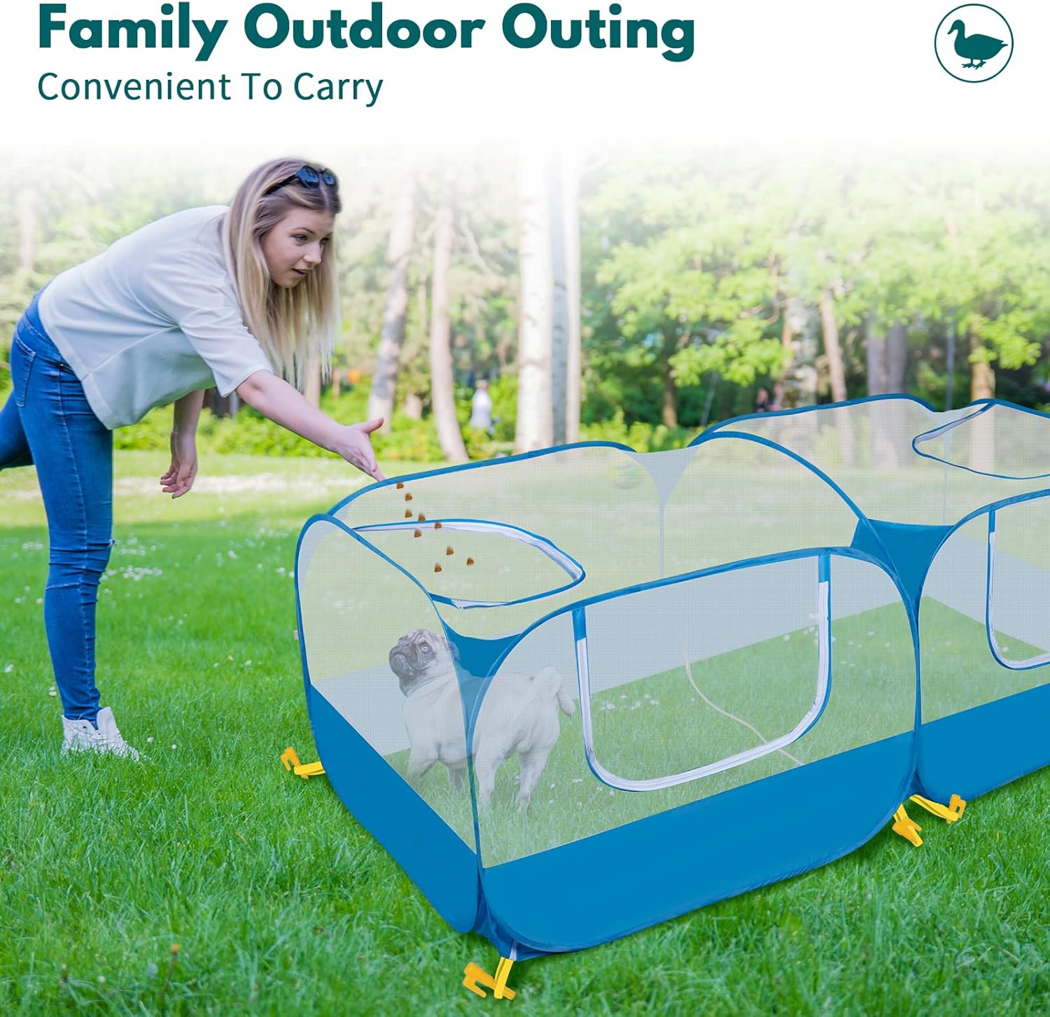 Small Animals Playpen,Pet Cage Tent Large Chicken Run Coop with Detachable Bottom Breathable Transparent Mesh Walls, Foldable Pet Enclosure for Puppy Kitten Rabbits Indoor Outdoor playpen
