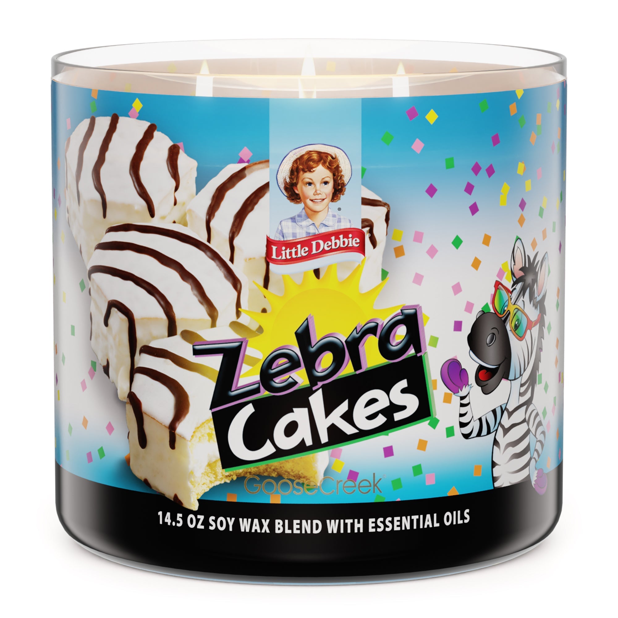 Zebra Cakes Little Debbie TM 3-Wick Candle