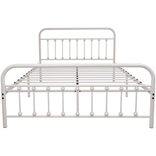 Black Metal Bed Frame Full Size with Headboard and Footboard Single Platform Mattress Base,Metal Tube and Iron-Art Bed(Full,Black) Full Black