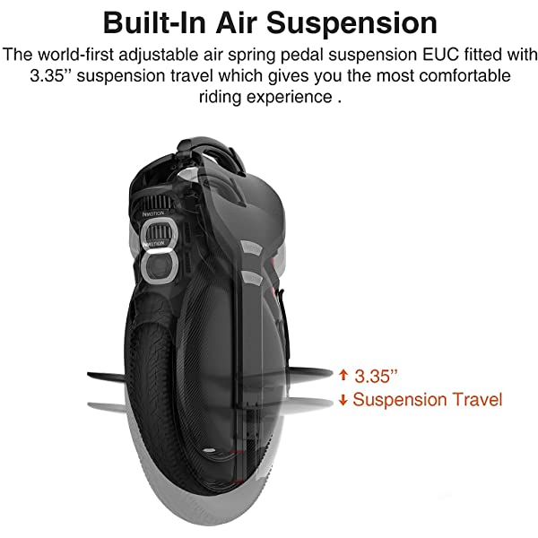 INMOTION V11 Electric Unicycle – Off-Road One-Wheel Adult Unicycle – Self-Balancing Unicycle Wheel – 18-inch One-Wheel with Built-in Air Suspension – Powerful 2200W Motor and 31mph Max Speed
