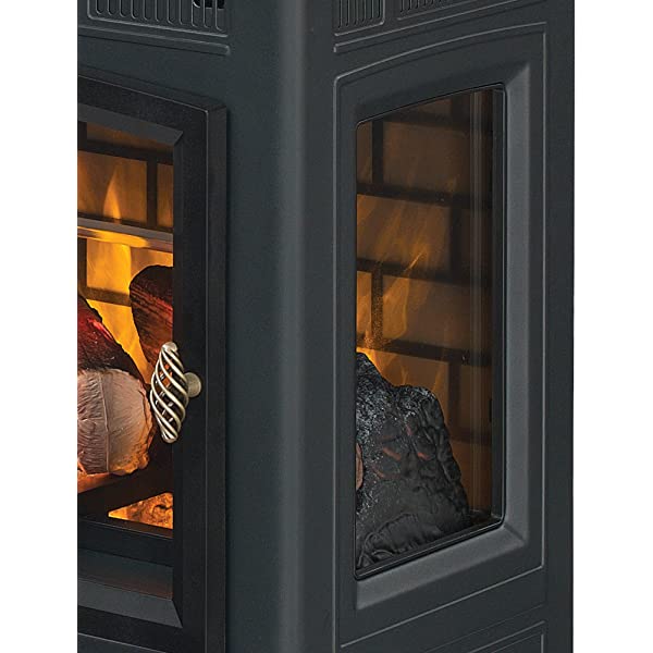 Duraflame 3D Infrared Electric Fireplace Stove with Remote Control - Portable Indoor Space Heater - DFI-5010 (Black)