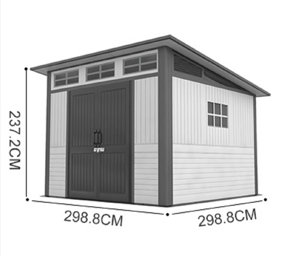 Outdoor garden storage tool room outdoor utility room roof removable mobile house courtyard simple.