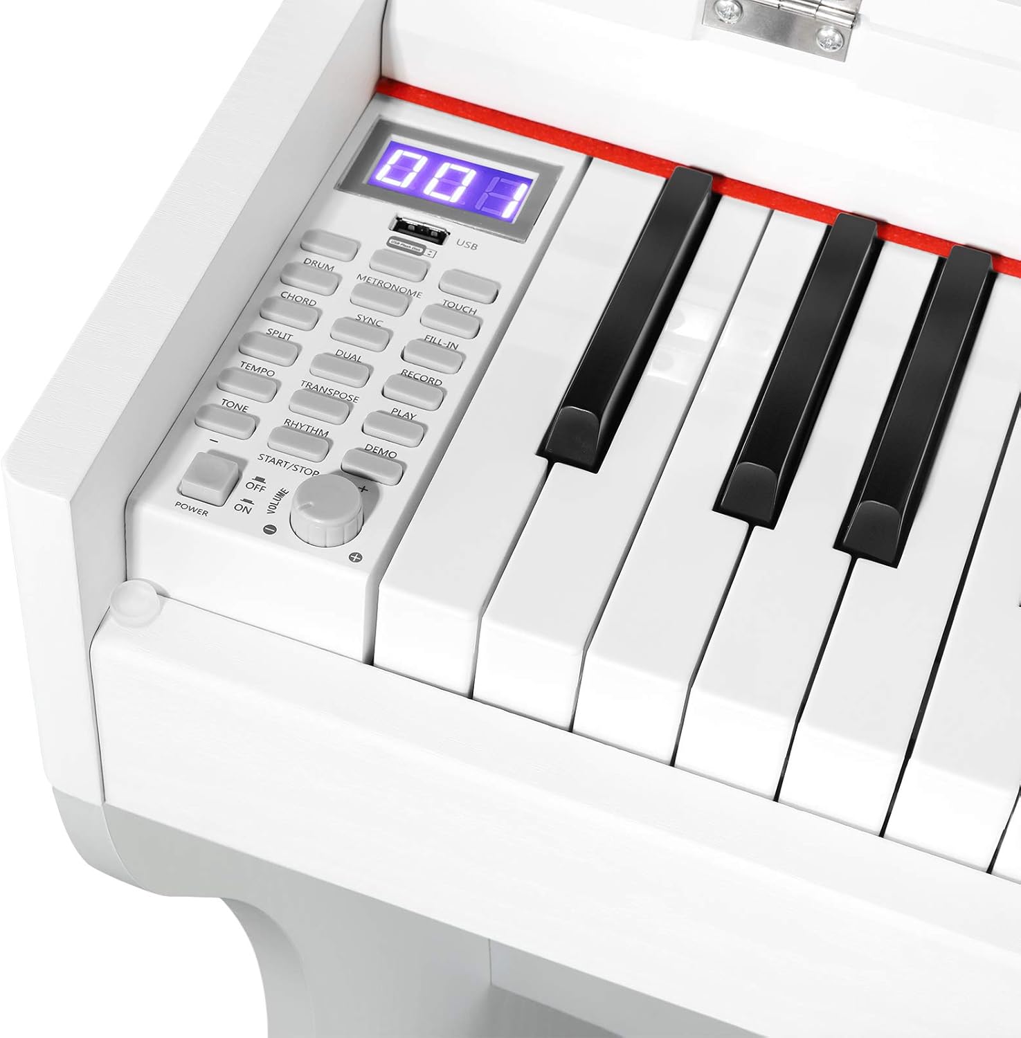 MUSTAR Digital Piano 88 Weighted Keys, Full Size 88 Key Piano Keyboard Semi Weighted, Home Electric Piano with Furniture Stand and Triple Pedal, Music Stand, USB MIDI