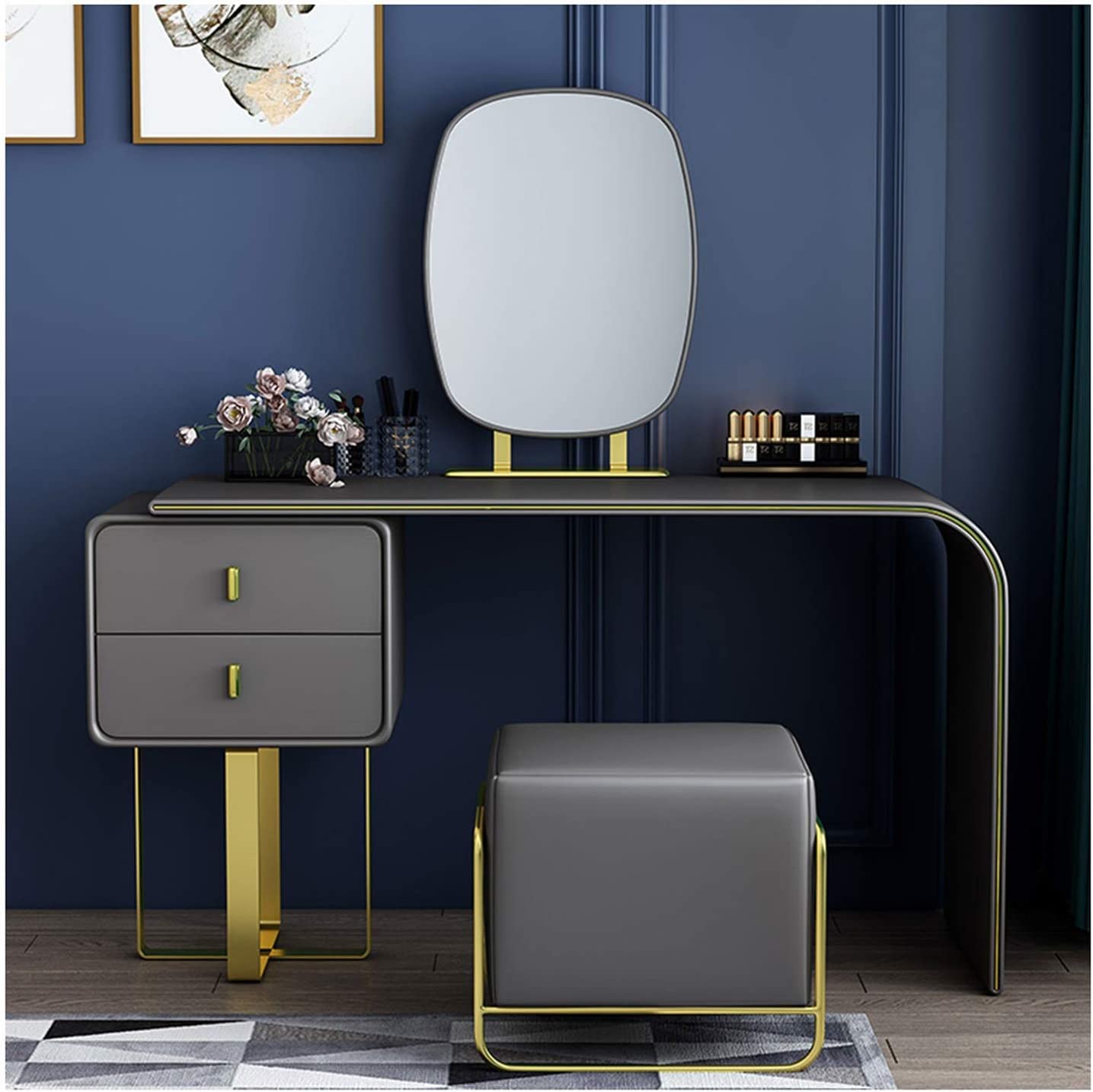 【Furniture】Vanity Bedroom Dresser Set Bedroom Dressing Table with Storage for Home Bedroom Makeup Shop