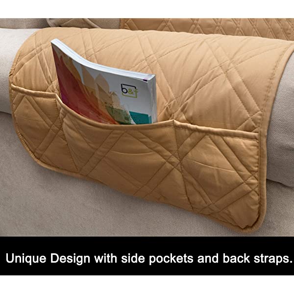 Ameritex Loveseat Cover Water-Resistant Quilted Furniture Protector with Back Nonslip Paws Slipcover for Dogs, Kids, Pets Loveseat Slipcover Stay in Place for Leather (46