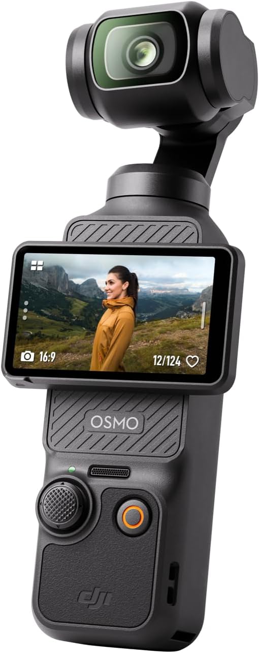 DJI Osmo Pocket 3, Vlogging Camera with 1'' CMOS & 4K/120fps Video, 3-Axis Stabilization, Fast Focusing, Face/Object Tracking, 2