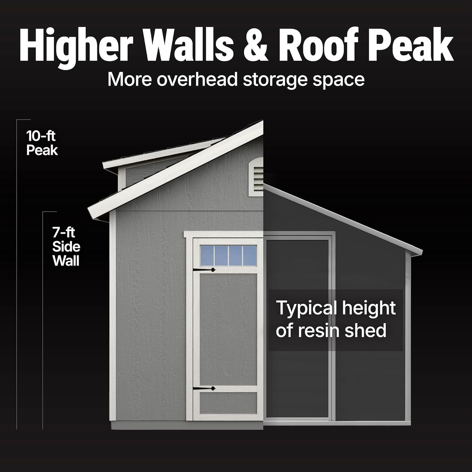 Handy Home Products Windemere 10x12 Do-it-Yourself Wooden Storage Shed with Floor, Beige