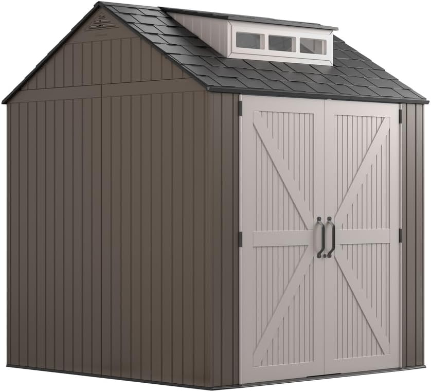 Rubbermaid Resin Outdoor Storage Shed With Floor (7 x 7 Ft)