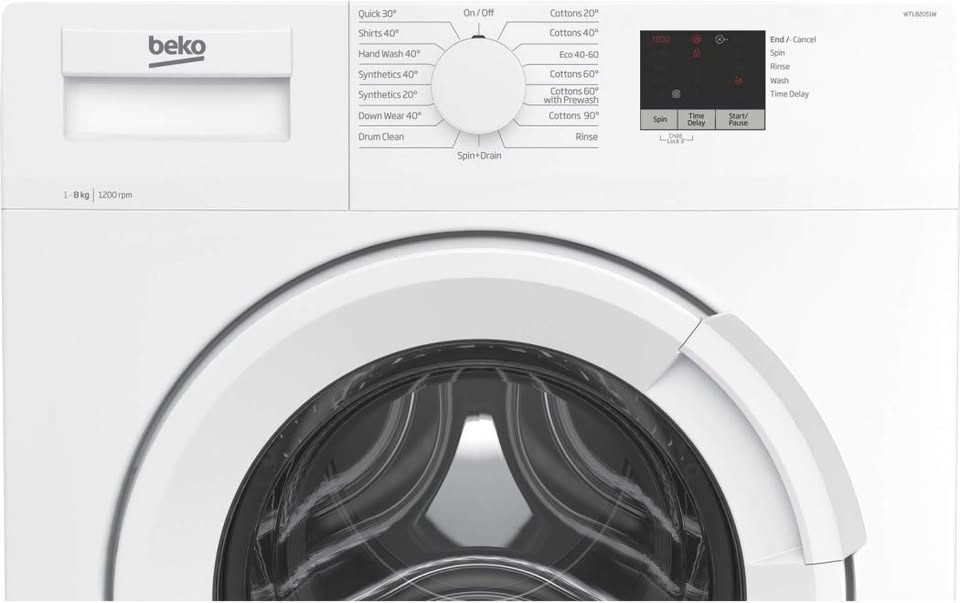 Beko WTL82051W Washing machine 8kg capacity 1200 rpm rotation speed Grade C Energy efficiency