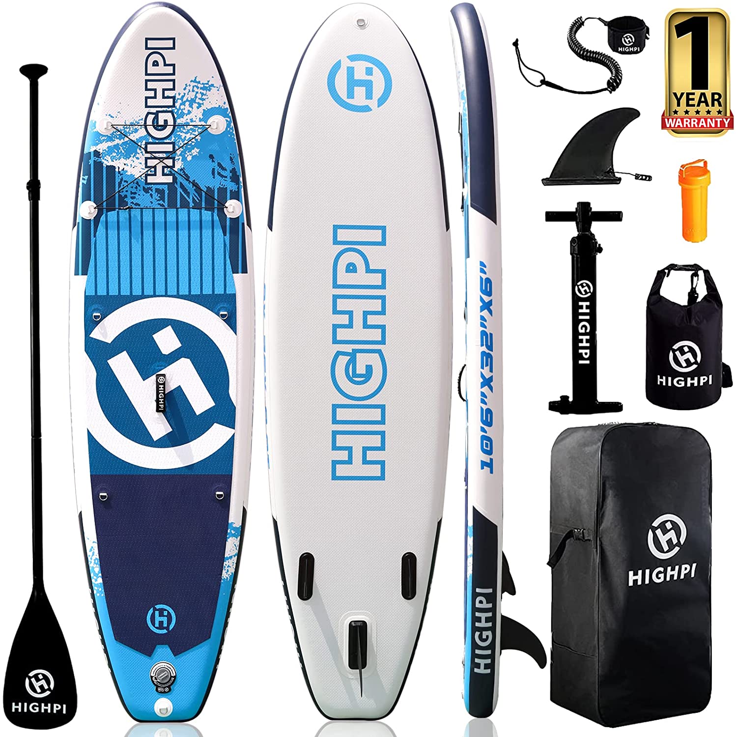 Highpi Inflatable Stand Up Paddle Boards, 10’6”11′ Ultra-Light SUP for All Skill Levels