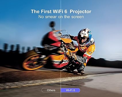 [Auto Focus] Projector with WiFi 6 and Bluetooth 5.2,500 ANSI Projector 4K