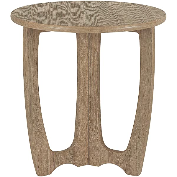 FINECASA Wooden Console Table, Half-Moon Entryway Table, Semicircle Narrow Side Table, Sofa Table for Living Room and Corridor, Foyer Table, Half Round Hallway Table, 43.4x17x30 Inches, Natural Natural Console Table