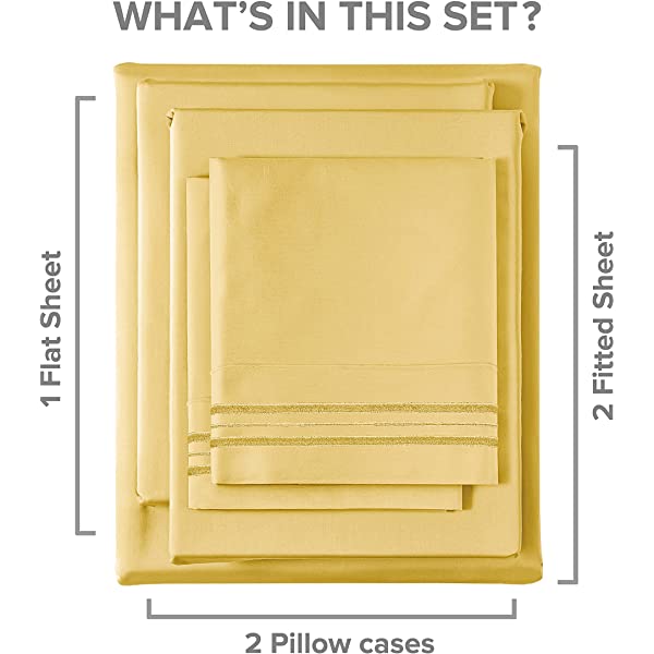 Queen Size Sheet Set - 4 Piece - Hotel Luxury Bed Sheets - Extra Soft - Deep Pockets - Easy Fit - Breathable & Cooling Sheets - Wrinkle Free - Comfy – Dark Grey Bed Sheets - Queens Sheets – 4 PC Queen Grey