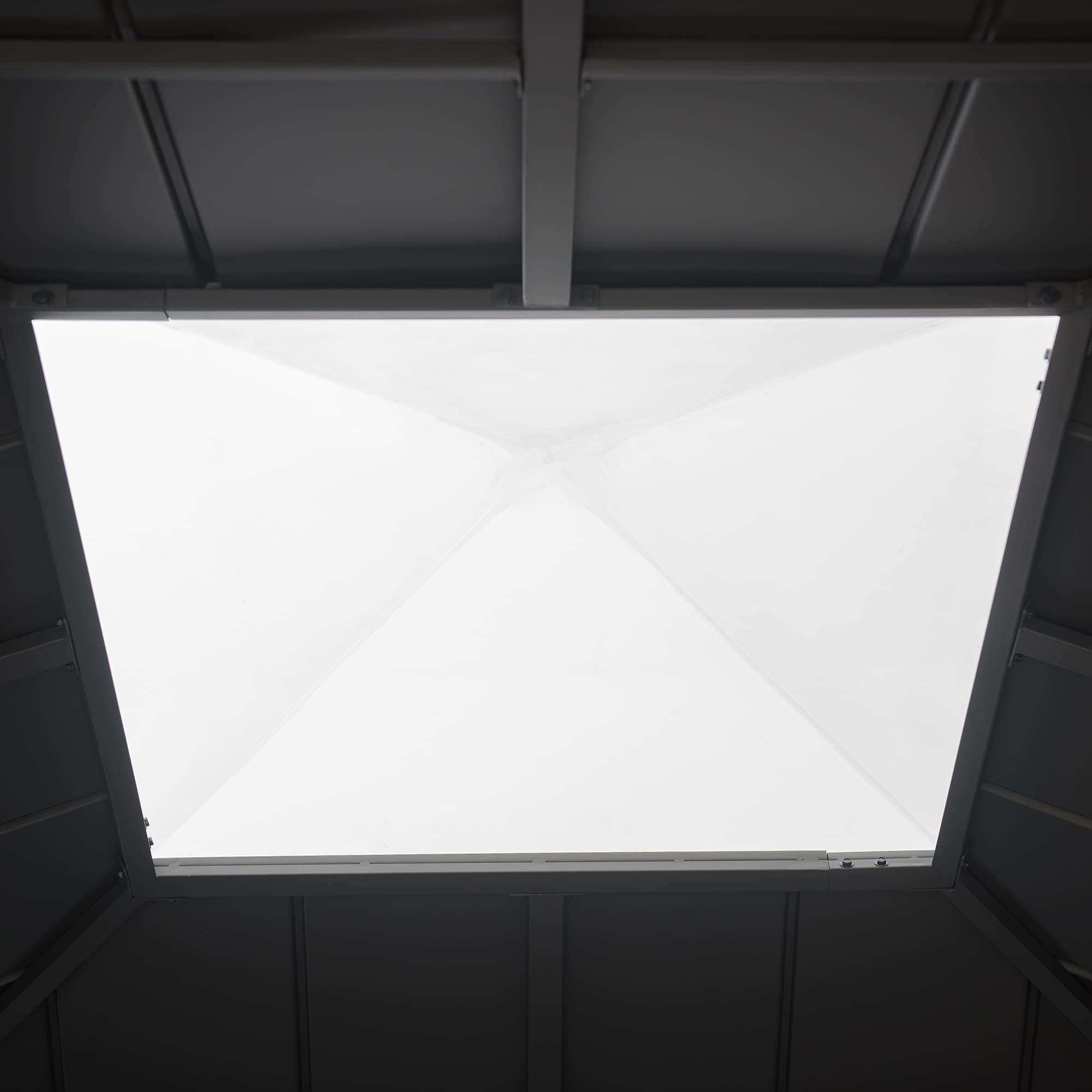 11x11 Multipurpose Studio/Hot Tub Shelter with Steel & Polycarbonate Hardtop & Mute Lock Doors