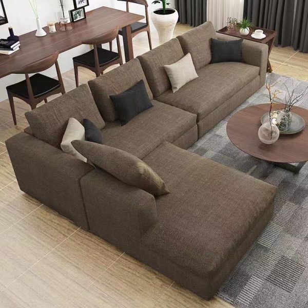 101″ Wide Velvet Left Hand Facing Sofa & Chaise