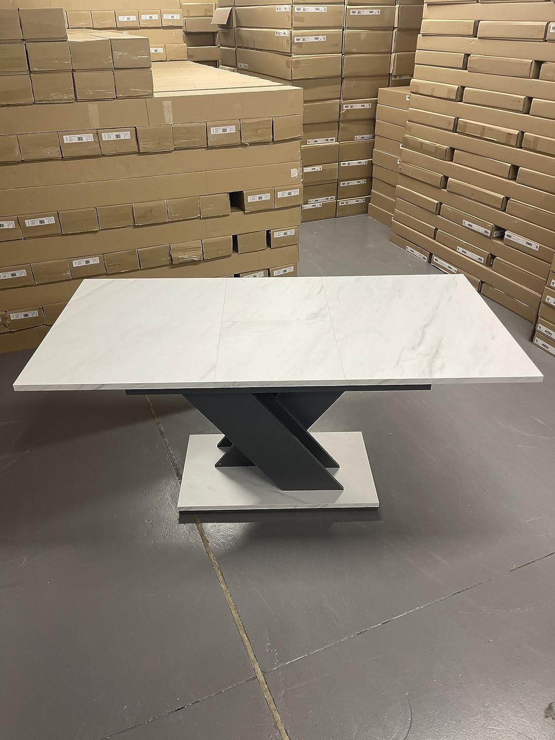 Furneo Modern Dining Table Only Extendable 120-160cm