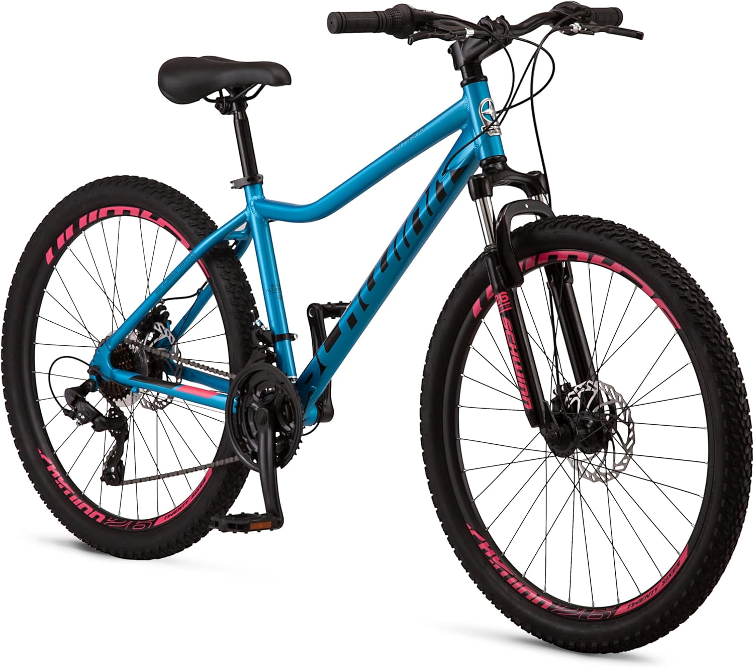 Schwinn High Timber Mountain Bike for Adult Youth Men Women Boys Girls, 24 to 29-Inch Wheels, 7 or 21-Speeds, Front Suspension, Aluminum and Steel Frame Options