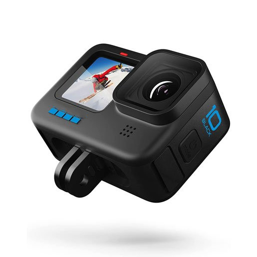 GoPro HERO10 Black-Waterproof sports camera with front LCD and touch screen rear screen, 5.3K60 ultra-high-definition video, 23MP photos, 1080p real-time streaming