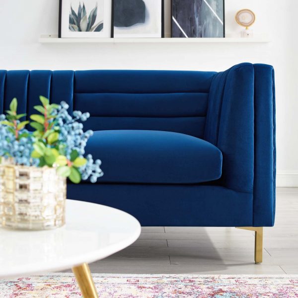 Ingenuity Channel Tufted Velvet Sofa