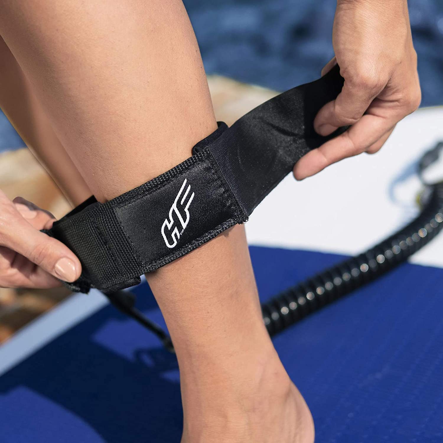 Hydro-Force SUP, Inflatable Stand Up Paddle Board, Complete Set with Kayak Conversion Kit