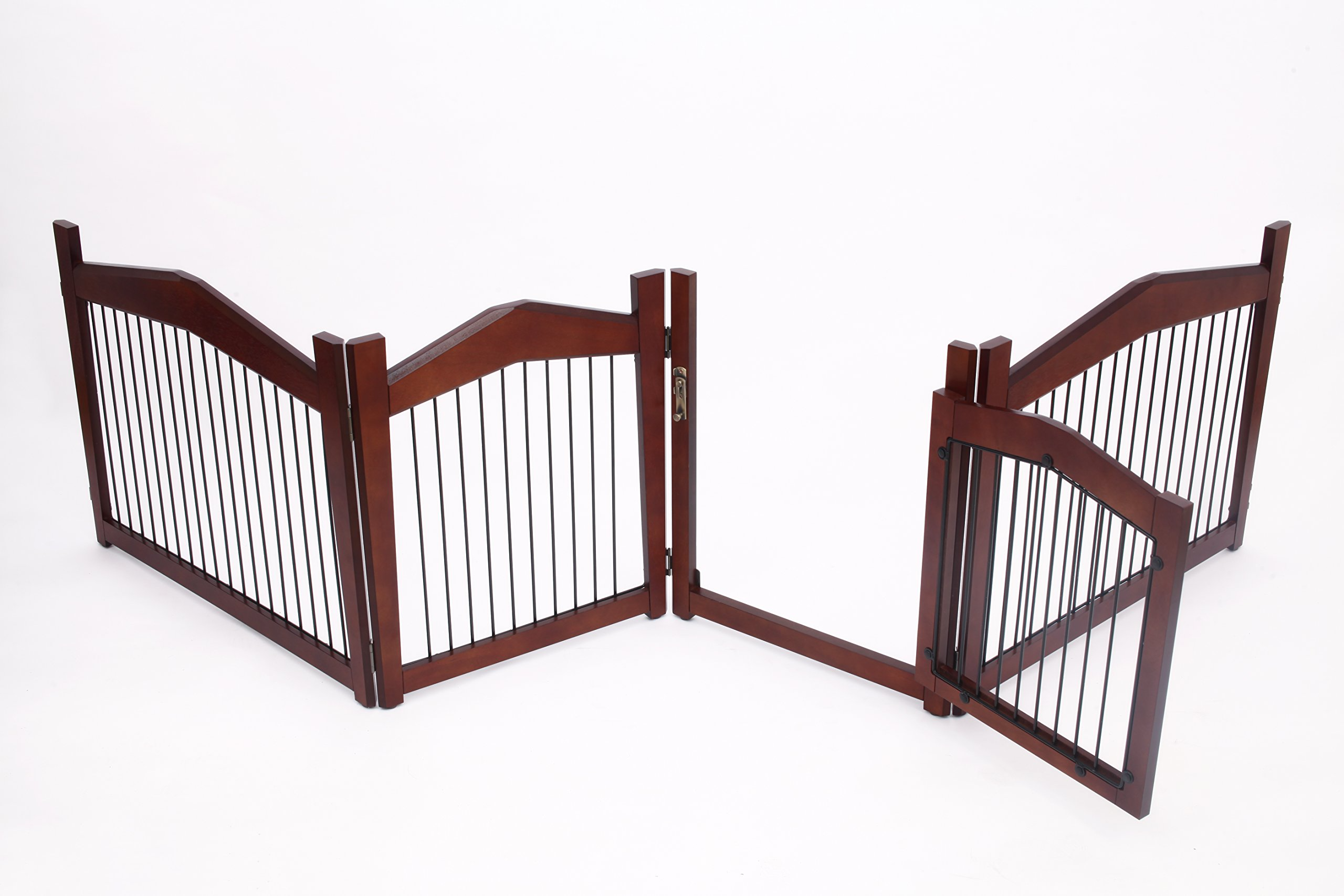 2-in-1 Configurable Pet Crate and Gate, Brown, Large