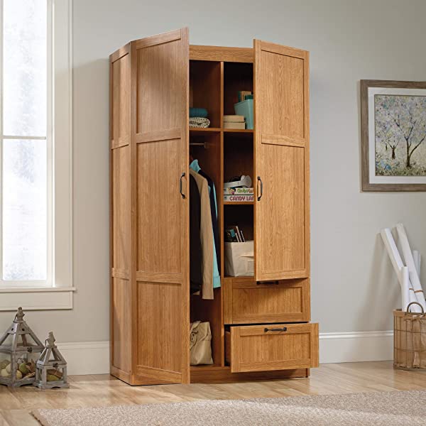 Sauder Large Storage Cabinet, Cinnamon Cherry Finish Cinnamon Cherry Cabinet
