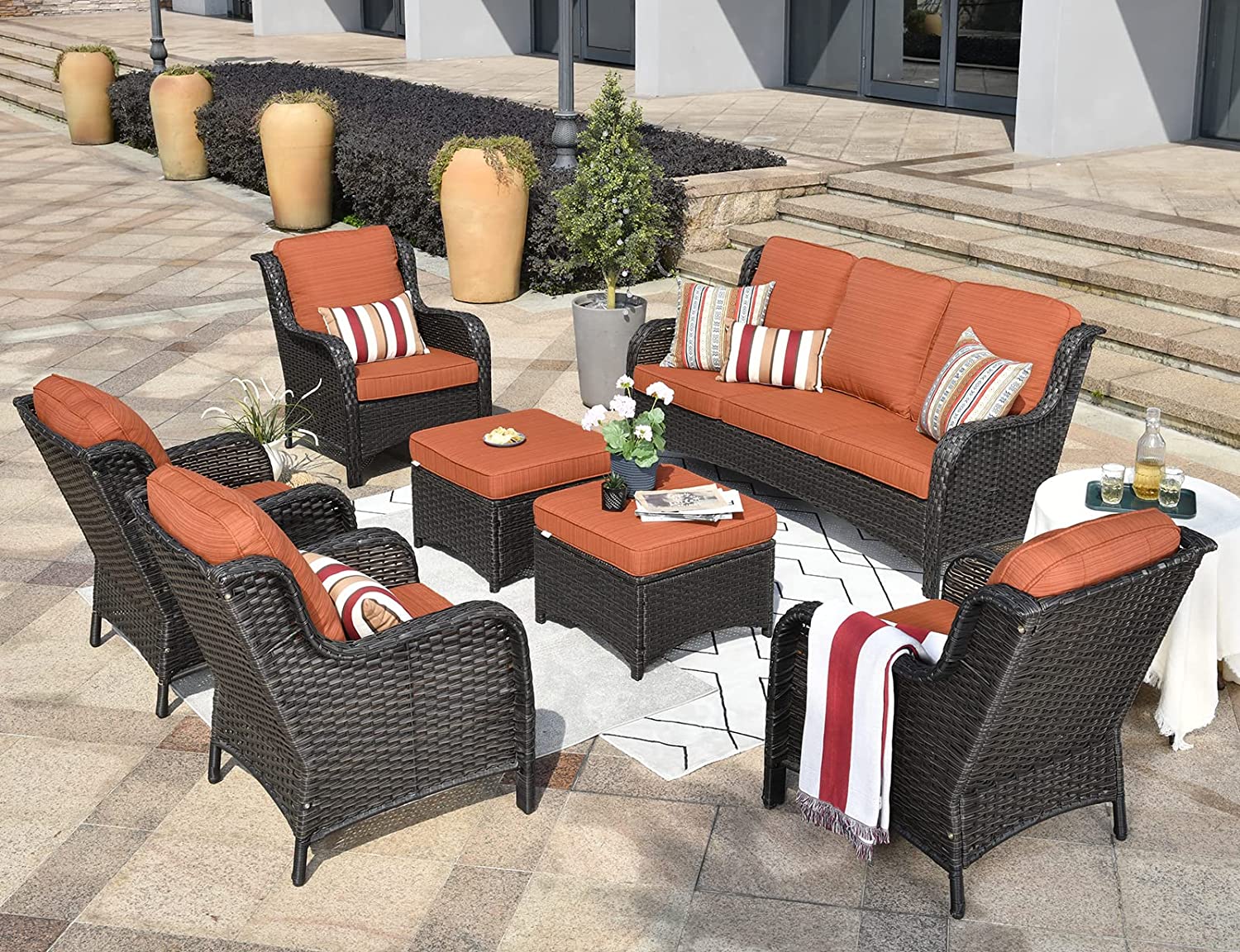 Outdoor Furniture Patio Furniture Set 7 Pcs