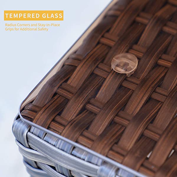 Grand Patio Patio Furniture Coffee Table Outdoor Side Table Glass Black