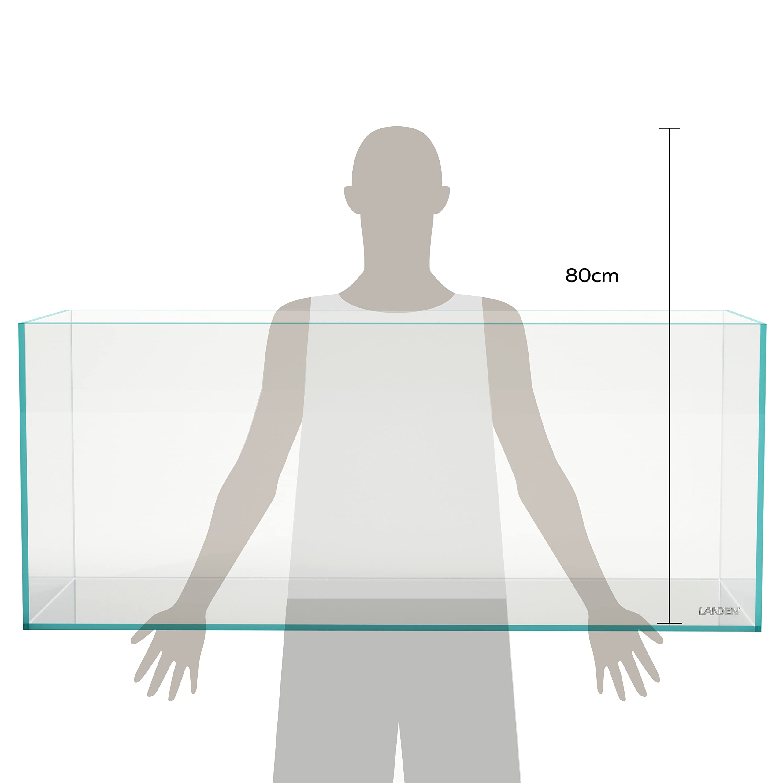 120P 72.2 Gallon Rimless Low Iron Aquarium Tank, 47.2