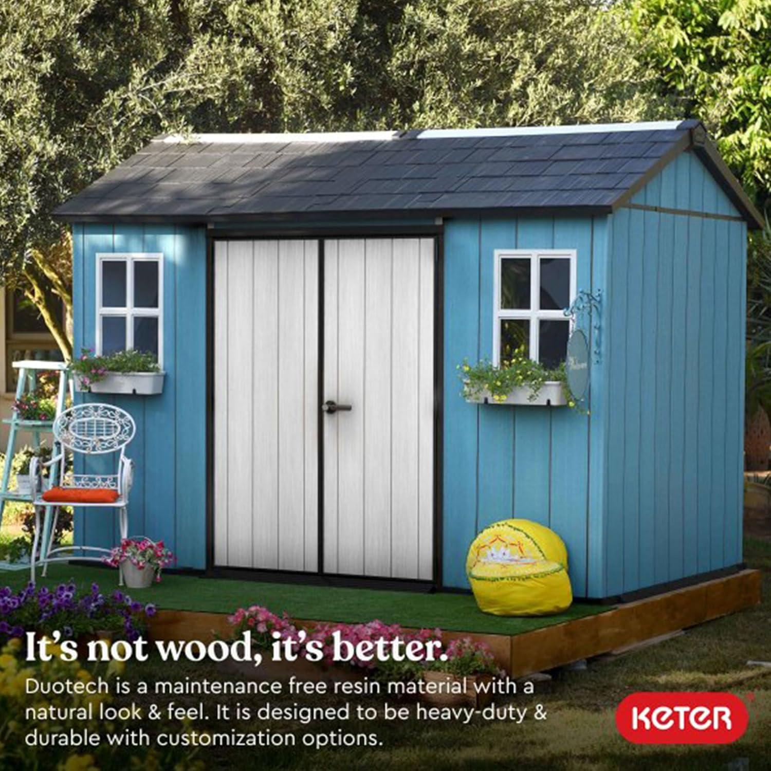 Keter Oakland 11x7.5 Ft All-Weather Storage Shed