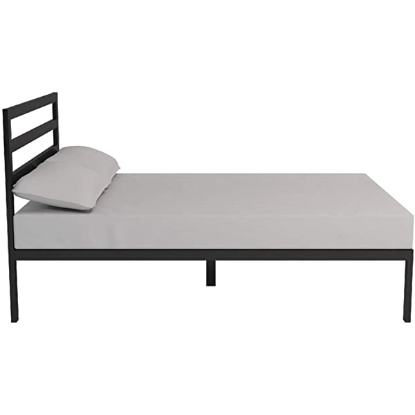 ZINUS Mia Metal Platform Bed Frame / Wood Slat Support / No Box Spring Needed / Easy Assembly, Black, Full Standard Full Black