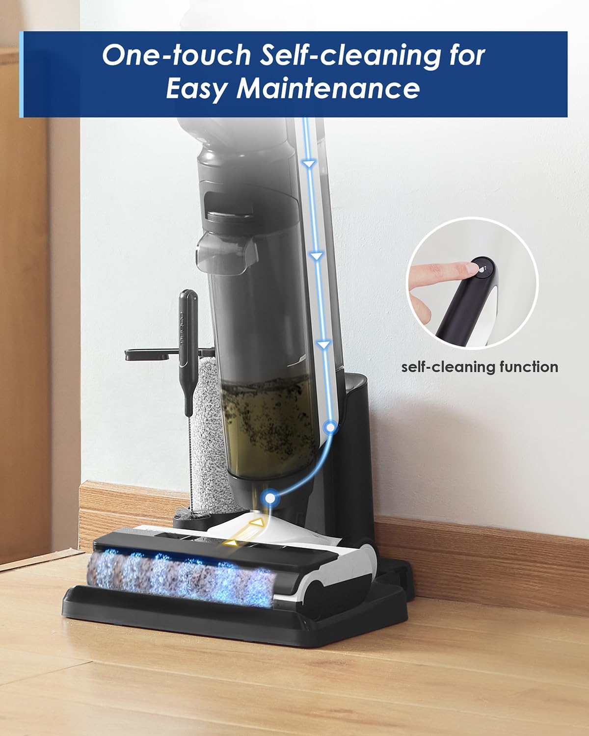 Tineco FLOOR ONE S5 COMBO POWER KIT 3-In-1 Smart Cordless Wet-Dry Vacuum Cleaner, Full-Size Vacuum and Handvac