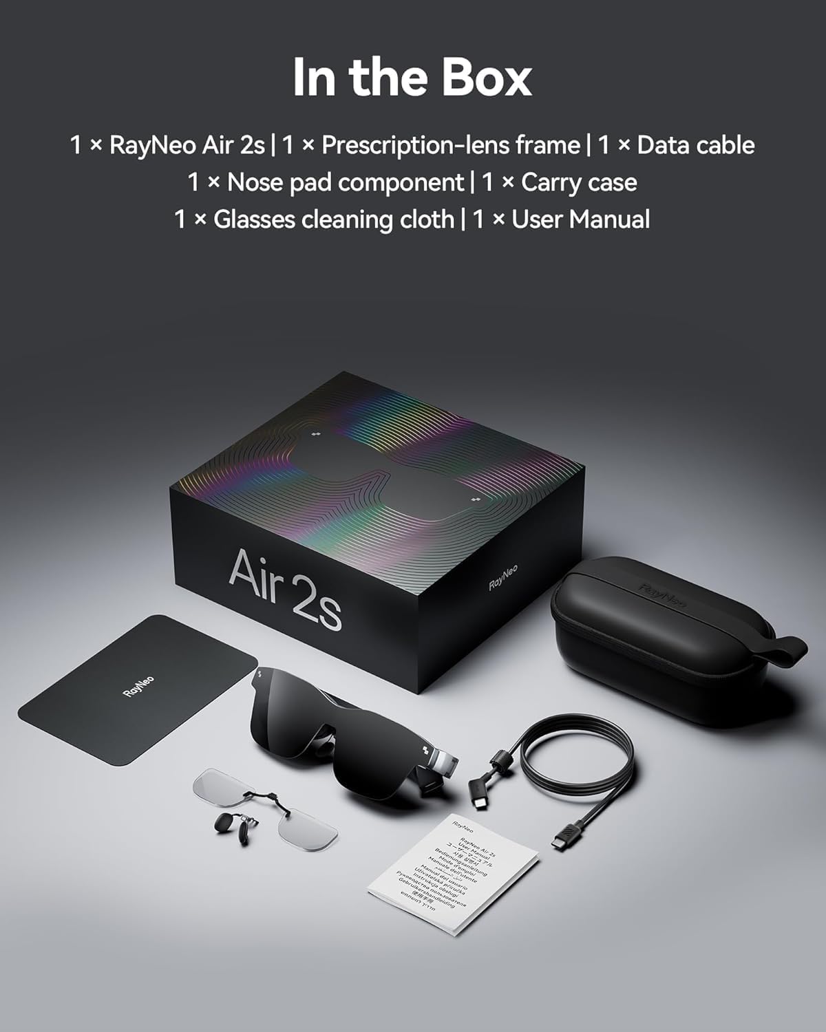 RAYNEO Air 2s AR/XR Glasses - 4 Speakers, 201