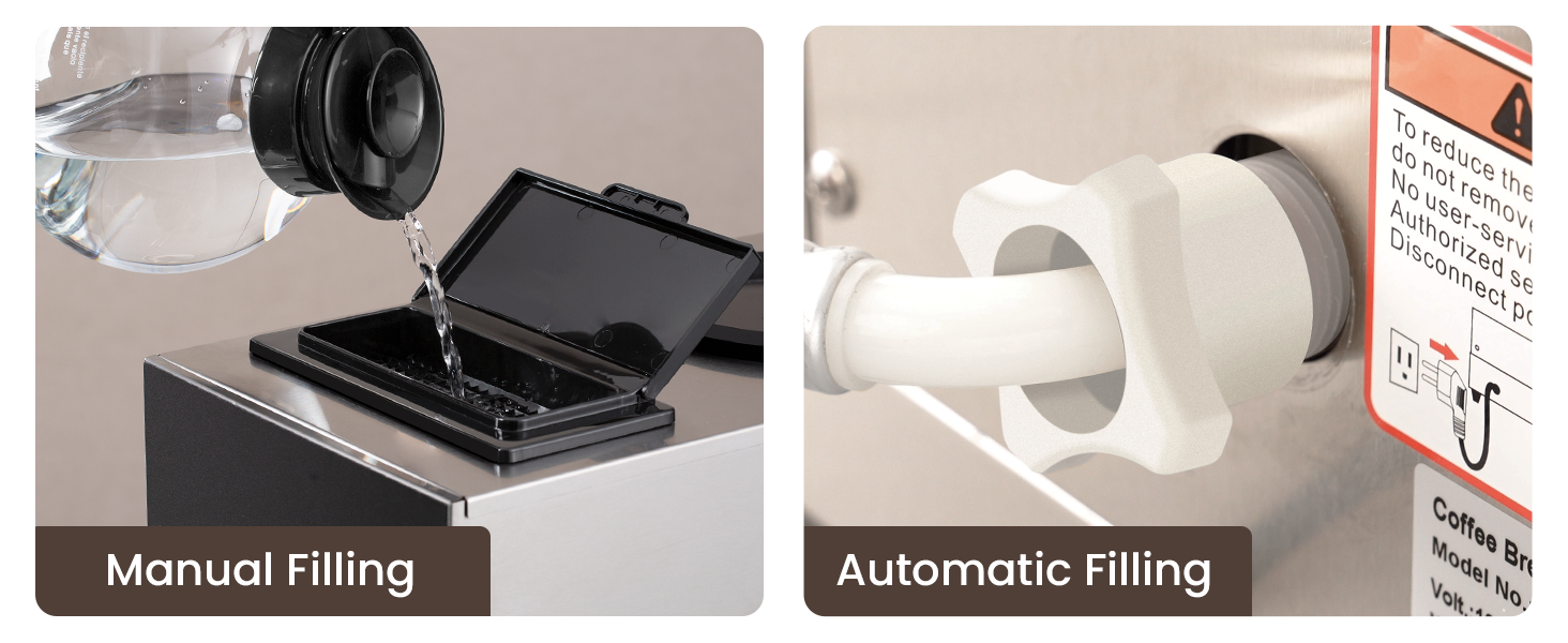 SYBO 12 cup commercial coffee maker, drip coffee maker, with 3 lower heaters and 3 glass decanters, stainless steel cafeteria