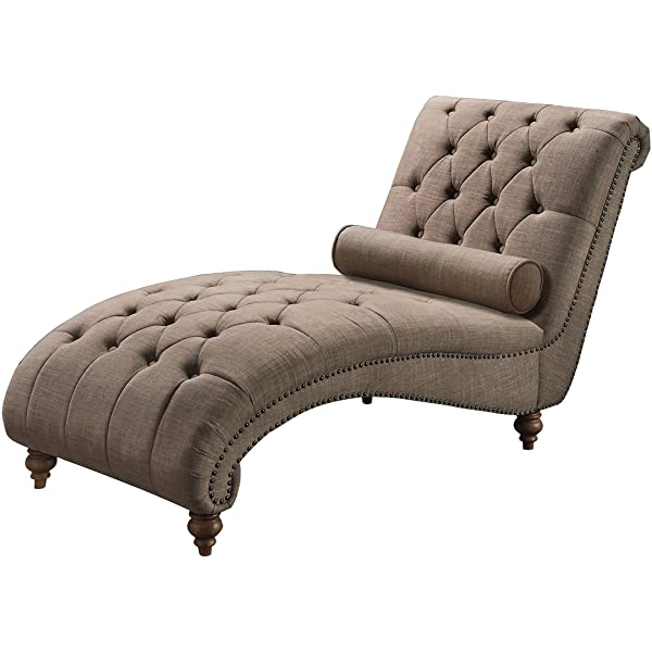 Rosevera Teofila Tufted Chaise Lounge Chair, Standard, Cream