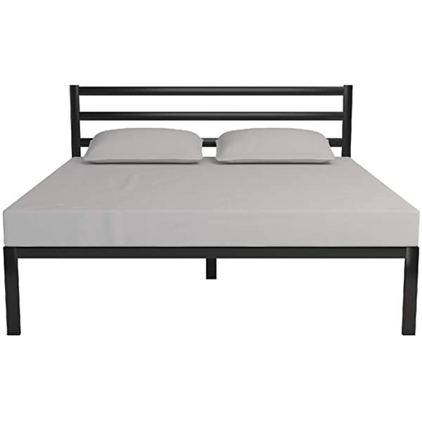 ZINUS Mia Metal Platform Bed Frame / Wood Slat Support / No Box Spring Needed / Easy Assembly, Black, Full Standard Full Black