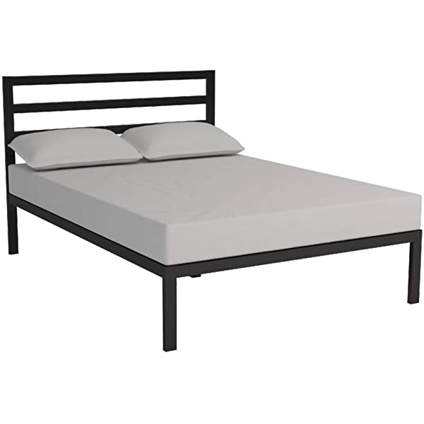 ZINUS Mia Metal Platform Bed Frame / Wood Slat Support / No Box Spring Needed / Easy Assembly, Black, Full Standard Full Black