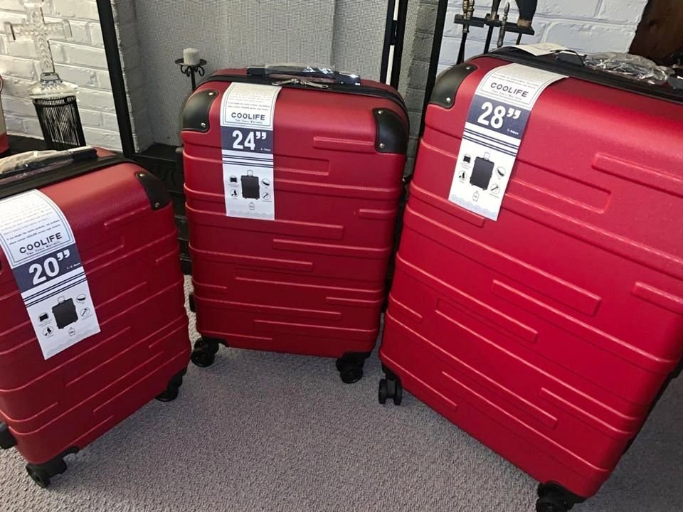 COOLIFE Luggage 3 Piece Set Suitcase Spinner Hardshell Lightweight TSA