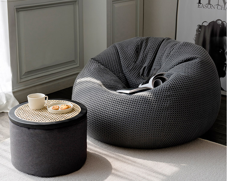 MRLAZY lazy firstsen waffle Nordic bean bag lazy sofa single small sofa chair bedroom balcony recliner seat