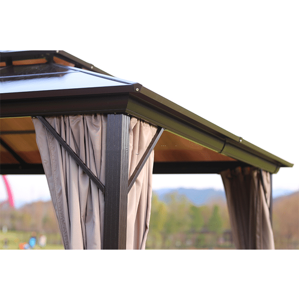 Well design outdoor garden patio BBQ gazebo pavilion with mosquitoes net