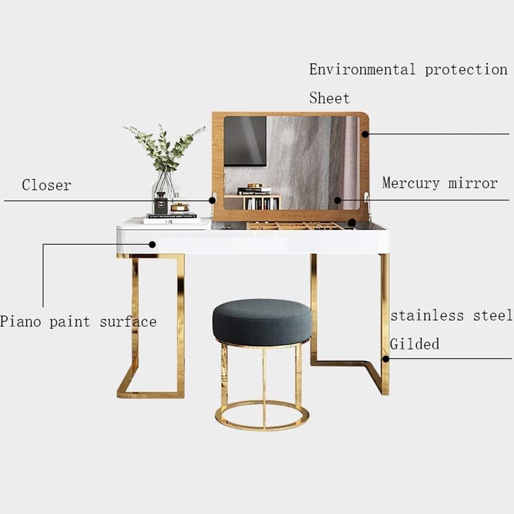 【Furniture】Vanity Table Set Creative Nordic Light Luxury Environmental Dressing Table Modern Simple Dresser