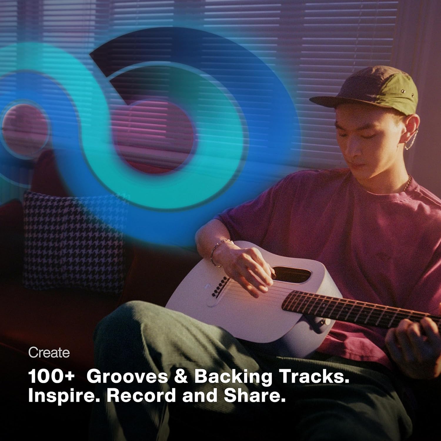 LAVA ME Play Electric-Acoustic Guitar with FreeBoost System, Smart Guitar with Guitar Bag, Data Cable, Truss Rod Wrench, Support 2.4Ghz WIFI/5G Bluetooth