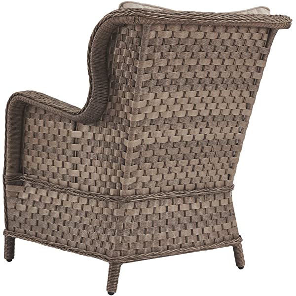 Signature Design by Ashley Clear Ridge Outdoor Wicker Patio Lounge Chair, Set of 2, Light Brown