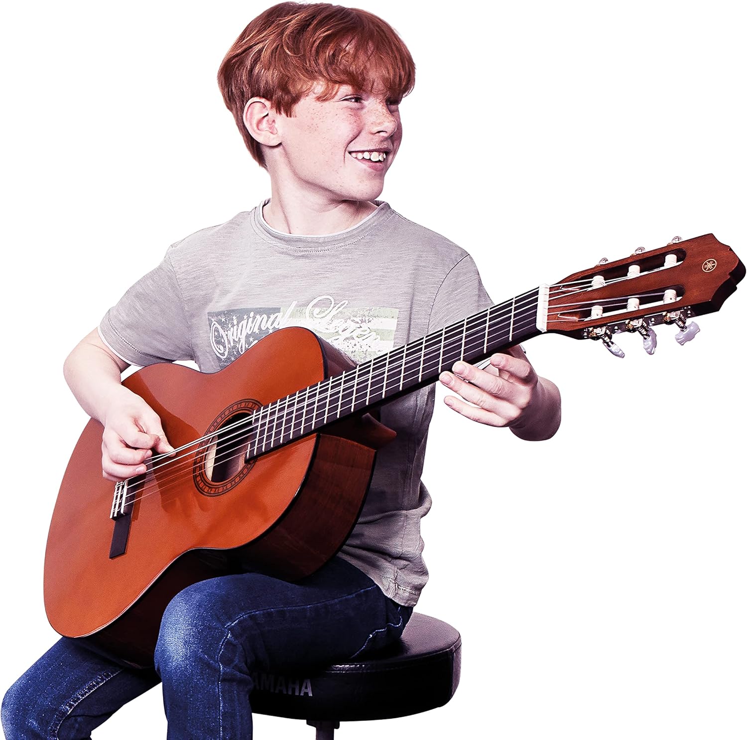 Yamaha GuitarGo - Starter Set Junior - Acoustic guitar pack for young learners including a gig bag, digital tuner for iOS and a footrest